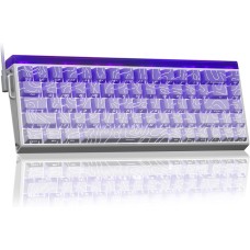 Клавиатура AULA HERO68HE, Magnetic, Black King switch, 68 keys EN/RU, wired, White-Purple