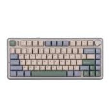 Клавиатура AULA F75, mechanical, Gray Wood V3 switch, 80 keys EN/RU, 2.4/BT/cable, Purpl-beige-green