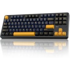 Клавиатура AULA F87, mechanical, Gray Wood V3 switch, 87 keys EN/RU, 2.4/BT/cable, Black-dark blue-orange