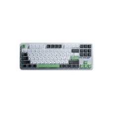 Клавиатура AULA F87, mechanical, Gray Wood V3 switch, 87 keys EN/RU, 2.4/BT/cable, White-black-green