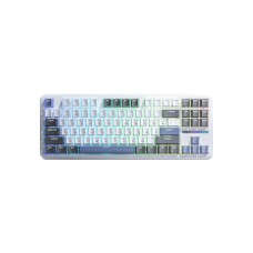 Клавиатура AULA F87, mechanical, Gray Wood V3 switch, 87 keys EN/RU, 2.4/BT/cable, White-grey-blue