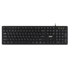 Клавиатура USB, Acer OKW122, Черный KeyBoard 104 buttons, rus/­lat, black