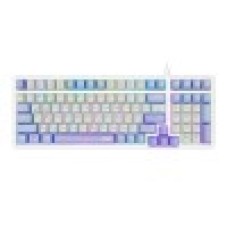 Клавиатура USB, Acer OKW304, Белый/­голубой/­фиолетовый KeyBoard 100 buttons, rus/­lat, White/­Blue/­Purple