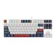Клавиатура USB, Acer OKW305,Белый/­синий/­красный KeyBoard 87 buttons, rus/­lat, White/­Blue/­Red