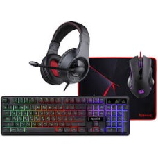 Клавиатура, мышь и наушники, USB,  Redragon S137 Черный KeyBoard + mouse+headphone, Black (72335)