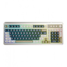 Клавиатура USB, Aula S99 Light Cream-Navy-Brown KeyBoard Bluetooth, BT/­wireless