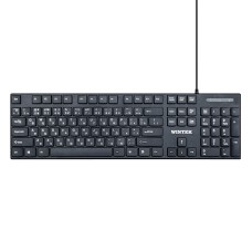 Клавиатура Wintek WS-KB-123, USB, рус/англ/каз, 1.5 м, чёрная