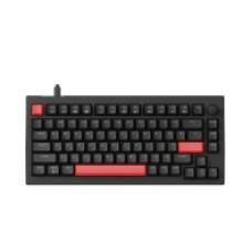 Клавиатура механическая Lemokey X4 84Key, Keychron Brown, USB-A, QMK, EN/KZ/RU, Red led, черный