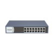 Коммутатор, Hikvision, DS-3E0116R-O, Неуправляемый, 16 x 10/100 Mbps, Настольный, Металл