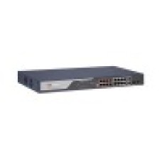 Коммутатор, Hikvision, DS-3E0318P-E(C), Неуправляемый, 16 x 10/100 Mbps, РоЕ 802.3af/at 225W, Combo 2 x Gigabit, 2 x SFP, Стоечный, Long Range Ports 9 to 16: up to 300 m.
