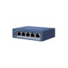 Коммутатор, Hikvision, DS-3E0505P-E/M, Неуправляемый, 4 x Gigabit RJ45, РоЕ 802.3af/at 35W, 1 x Gigabit RJ45, Настольный, Металл