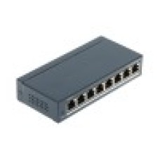 Коммутатор, Hikvision, DS-3E1508-EI V2, Управляемый L2, 8 x Gigabit RJ45, Настольный, Металл