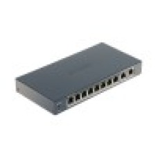 Коммутатор, Hikvision, DS-3E1510P-EI/M(B) , Управляемый L2, 8 x Gigabit RJ45, РоЕ 802.3af/at 80W, 2 x Gigabit RJ45, Настольный, Металл