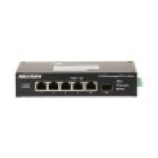 Коммутатор, Hikvision, DS-3T0306HP/No Power unit, Неуправляемый, 4 x 10/100 Mbps , РоЕ 802.3af/at/bt 110W, 1 x Gigabit RJ45, 1 x SFP combo, DIN рейка, Long Range Ports 3 to 4: up to 300 m.