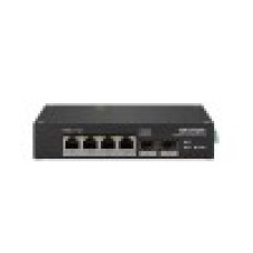 Коммутатор, Hikvision, DS-3T0506HP/No Power unit, Неуправляемый, 4 x Gigabit RJ45, РоЕ 802.3af/at/bt 110W, 2 x SFP, DIN рейка, 90 W Hi-PoE Output for Port 1