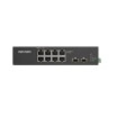 Коммутатор, Hikvision, DS-3T0510HP/No Power unit, Неуправляемый, 8 x Gigabit RJ45, РоЕ 802.3af/at/bt 110W, 2 x SFP, DIN рейка, 90 W Hi-PoE Output for Ports 1-2