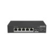 Коммутатор, Hikvision, DS-3T1306P-SI/HS, Управляемый L2, 4 x 10/100 Mbps, РоЕ 802.3af/at 60W, 1 x Gigabit RJ45, 1 x SFP combo, Настольный, Long Range Ports 1 to 4: up to 300 m.