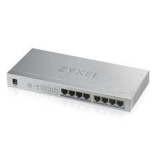 Unmanaged Gigabit PoE Switch Zyxel GS1008HP, 8xRJ-45: 1G PoE+, 60W PoE budget, desktop, fanless