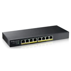 Smart L2 Gigabit PoE Switch Zyxel NebulaFlex GS1915-8EP, 8xRJ-45: 1G PoE+, 60W PoE budget, desktop, fanless