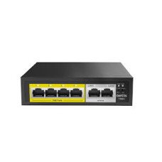 Коммутатор Netis P106C, 4x100 LAN PoE(max 30W/port), 2x100 Uplink, max 60W PoE