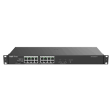 Коммутатор неуправляемый Reyee RG-ES118GS-P, 16Gb x PoE, 2 SFP Uplink, PoE 247W