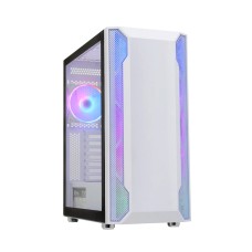 Корпус ATX midi tower APEX 3701 white (закаленное стекло) Case 1*120mm ARGB + 3*120mm white + ARGB fan hub + RC, 700W
