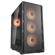 Компьютерный корпус, Cougar, Airface Pure Pro Black, ATX/Micro ATX/Mini ITX, USB Type-C/2*3.0, HD-Audio, Кулер 4*12см ARGB, Высота процессорного кулера до 175 мм, Длина VGA до 320мм, 2*3.5"/2+1*2.5", Толщина 0,6мм, 375x220x460мм, Без Б/П, Чёрный