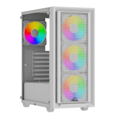 Корпус Wintek Apollo 802-W-M TG, ATX/Micro ATX, USB 1*3.0/2*2.0, HD+Mic, 4*12cm ARGB (контроллер + пульт д/у в комплекте), белый