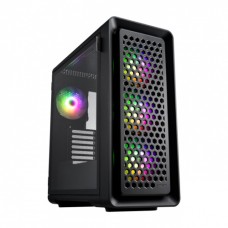 Кейс CUT593A-B, ATX Full Tower, E-ATX, ATX, M-ATX, Mini-ITX, USB3.0 x 2, Type-C, TG, Black