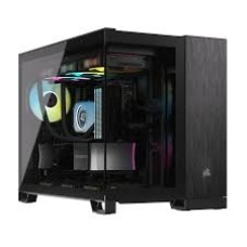 CORSAIR 2500X Micro ATX Dual Chamber PC Case - Black/Obsidian Aluminum