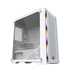 Корпус Wintek Andromeda D531-W TG, Micro ATX, USB 2*3.0/1*2.0, HD+Mic, 0,5mm, 3*12cm RGB fan, White