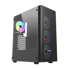 Компьютерный корпус FSP CMT196B, Без БП, 1xUSB3.0/2xUSB2.0, 4x ARGB 120mm, Glass, Black, ATX