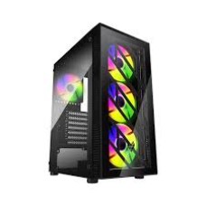 Компьютерный корпус FSP CMT192, Без БП, 1xUSB3.0/2xUSB2.0, 4xFAN120 RGB, 2xGlass, Black, ATX
