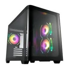 Компьютерный корпус FSP CMT380B (ARGB), Без БП, 2xUSB3.0/Type-C, 3xFAN120 ARGB, 2xGlass, Black, ATX