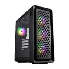 Компьютерный корпус FSP CUT593P(B), Без БП, 2xUSB3.0/Type-C, 4xFAN140 ARGB, Glass, Black, E-ATX