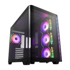 Компьютерный корпус FSP M580-BA, Без БП, 2xUSB3.0/Type-C, 4x120 ARGB, Curved Glass, Black, ATX(BTF)