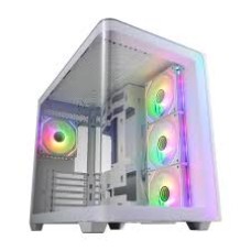 Компьютерный корпус FSP M580-BA, Без БП, 2xUSB3.0/Type-C, 4x120 ARGB, Curved Glass, White, ATX(BTF)