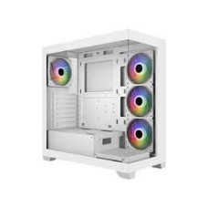 Компьютерный корпус FSP S340, Без БП, 2xUSB3.0, 3xFAN120 ARGB, 2xGlass, White, ATX