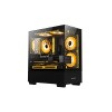 Компьютерный корпус, Huntkey, G35, Micro ATX/Mini-ITX, USB 1*3.0/2*2.0, HD-Audio+Mic, Кулер 3*12см RGB, Высота процессорного кулера до 160 мм, Длина VGA до 340мм, 1*3.5"/1*2.5", Слот 7, Толщина 0,5мм, 365x198x408мм, Без Б/П, Чёрный