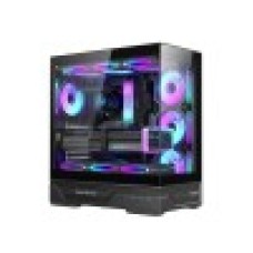 Компьютерный корпус, Huntkey, GX760A Fortune, ATX/Micro ATX, USB 1*3.0/2*2.0, HD-Audio, Кулер 4*12см ARGB, Высота процессорного кулера до 160 мм, Длина VGA до 400мм, 1*3.5"/2.5", Слот 7, Толщина 0,6мм, 424x215x465мм, Без Б/П, Чёрный