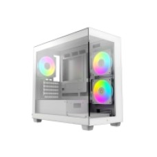 Корпус Ocypus Gamma C52 WH ARGB mATX/ITX 3xUSB Белый Gamma-C52-WHD300XX-GL