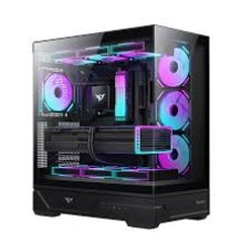 Компьютерный корпус Huntkey MVP Destiny, Без БП, 0.7mm, 1xType C, 2xUSB3.0, HD-Audio, ATX, Black