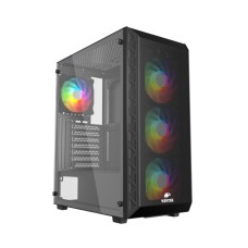 Корпус Wintek Mars PS195-6-M-B TG, ATX/Micro ATX, USB 1*3.0/2*2.0, 0,45mm, 4*12cm ARGB fan (контроллер + пульт д/у в комплекте), чёрный