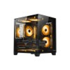 Компьютерный корпус, Huntkey, S900, Micro ATX/Mini-ITX, USB 1*3.0/2*2.0, HD-Audio+Mic, Кулер 5*12см ARGB, Высота процессорного кулера до 155 мм, Длина VGA до 320мм, 2*3.5"/1*2.5", Слот 4, Толщина 0,5мм, 345x270x374мм, Без Б/П, Чёрный