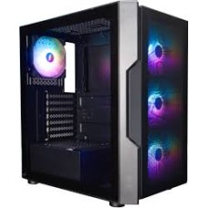 Компьютерный корпус, 1STPLAYER, T7 P BK, T7-P-BK-4F7, ATX / M-ATX / ITX, 1*3.5"/3*2.5", Кулер 4*12см, Высота кулера до 185 мм, Длина VGA до 340 мм, 235410440 мм, Без Б/П, Черный