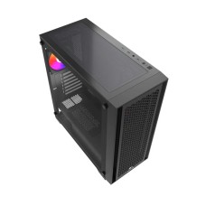 Корпус Wintek Andromeda MAX P193-M-B TG, ATX, USB 2*3.0/1*2.0, HD+Mic, 0,5mm, 4*12cm ARGB (контроллер + пульт д/у в комплекте), Black