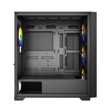 Корпус Wintek Andromeda MAX P193-M-B TG, ATX, USB 2*3.0/1*2.0, HD+Mic, 0,5mm, 4*12cm ARGB (контроллер + пульт д/у в комплекте), Black