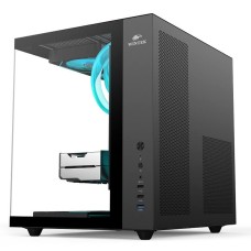 Корпус Wintek Cube Pro V909-B TG, ATX, USB 1*3.0/2*2.0, 5*12cm ARGB PWM (контр. + пульт д/у), чёрный