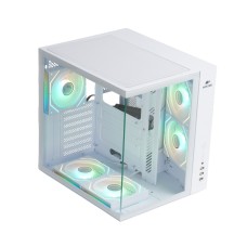 Корпус Wintek Cube Pro V909-W TG, ATX, USB 1*3.0/2*2.0, 5*12cm ARGB PWM (контр. + пульт д/у), белый