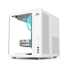 Корпус Wintek Cube Pro V909-W TG, ATX, USB 1*3.0/2*2.0, 5*12cm ARGB PWM (контр. + пульт д/у), белый